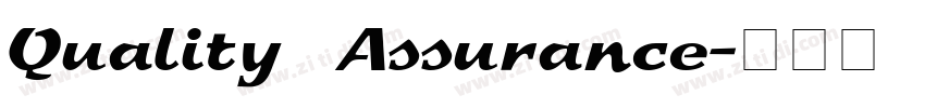 Quality Assurance字体转换